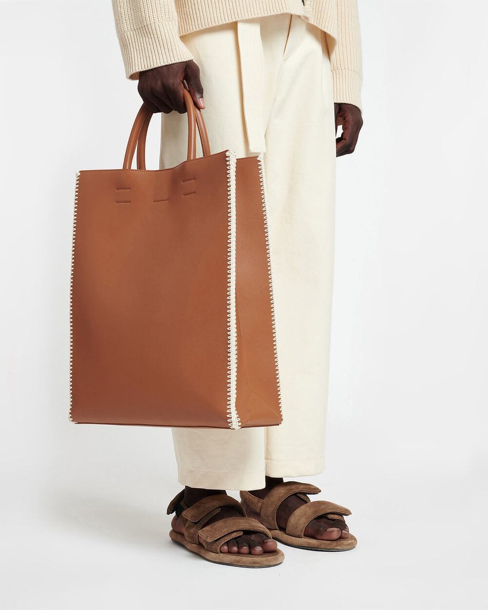 Nanushka The Compass brown vegan leather tote bag